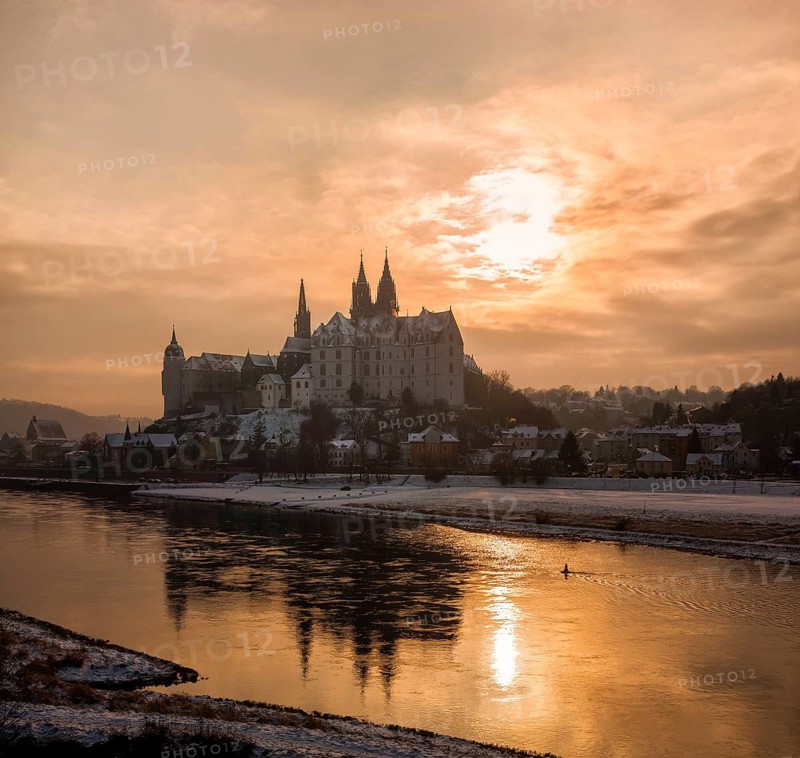 Meissen, Silhouette in Winter