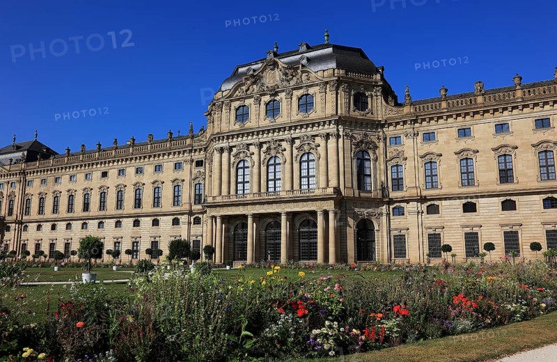 Old town of Würzburg, the Würzburg Residence, view from the courtyard garden, UNESCO World Heritage Site, Würzburg, Lower Franconia, Germany, Europe