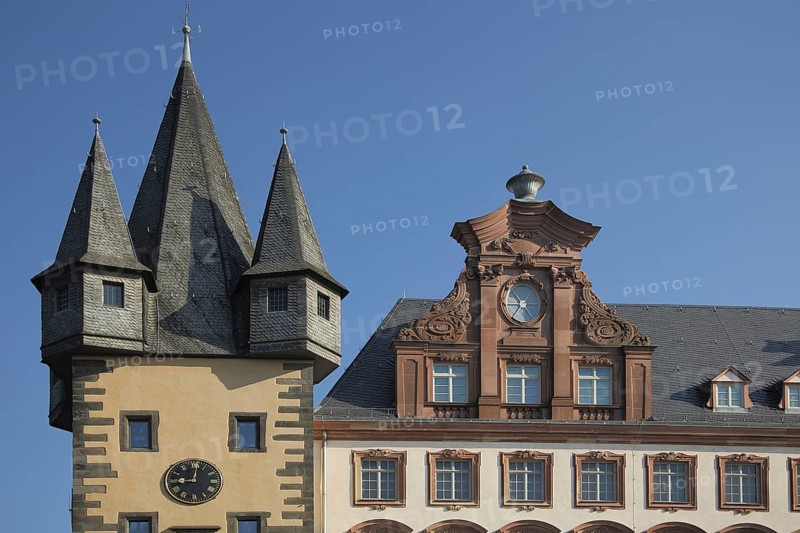 Historical Museum, Rententurm, Bernusbau, Saalhof in the Old Town, Main, Frankfurt, Hesse, Germany, Europe