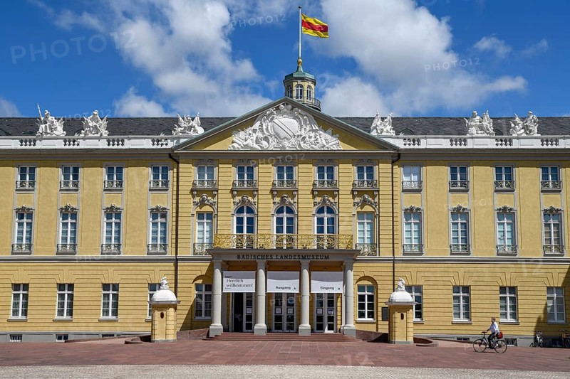Baden State Museum in the Karlsruhe Castle, front view, Karlsruhe, Baden-Württemberg, Germany, Europe