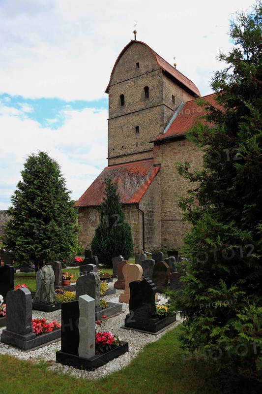 Wehrkirche Michaeliskirche, monastery church of a Benedictine monastery, built between 815 and 820, Rohr parish, Schmalkalden district, Meiningen, Thuringia, Germany, Europe