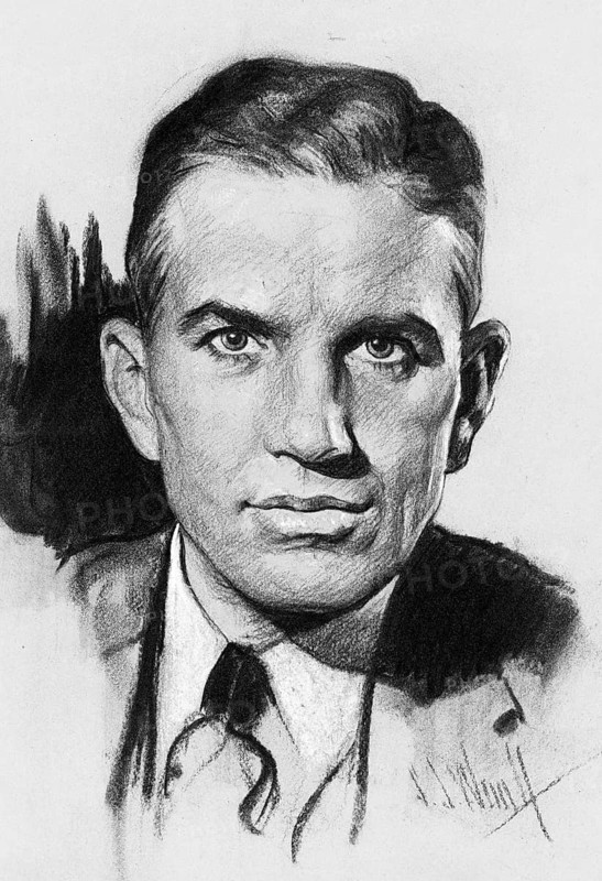 Rexford Guy Tugwell (10 July 1891) (21 July 1979) was an American economist who was part of Franklin D. Roosevelt's first Brain Trust, a group of Columbia University academics who helped draft policy recommendations that led to Roosevelt's New Deal, Photo by Samuel Johnson Woolf (12 February 1880) (1948), Historic, digitally restored reproduction from an original of the period