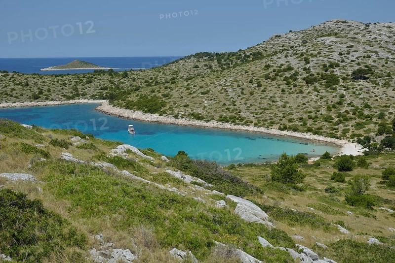 Bay of Lojena, Levrnaka Island, Kornati Islands, Adriatic Sea, Kornati Islands National Park, Croatia, Europe