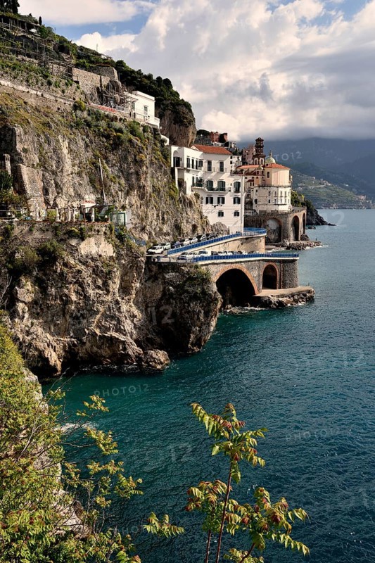 View of the small town Amalfi, Amalfi Coast, Costiera Amalfitana, Province of Salerno, Campania, Italy, Europe