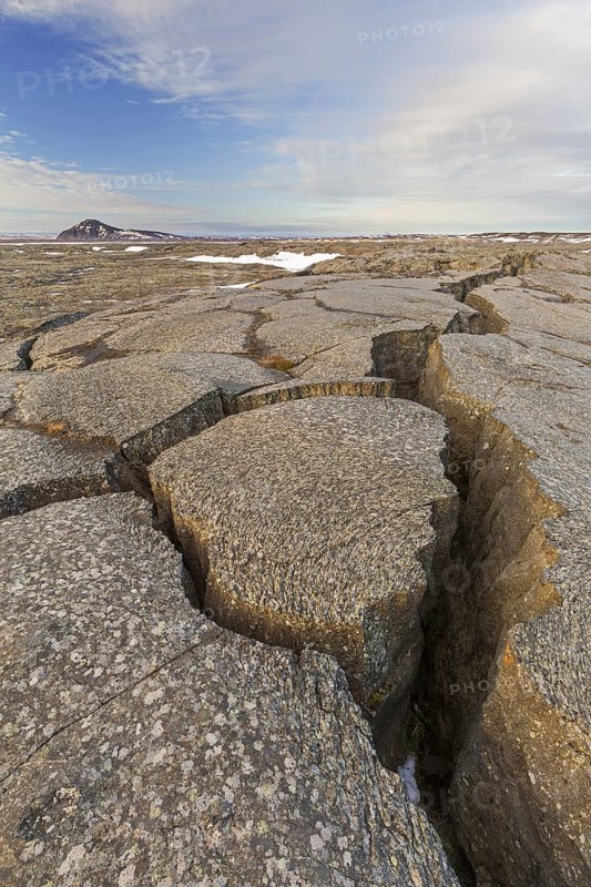 Grjotagia gaping fissure, Grjótagjá tectonic crack, Mid-Atlantic Ridge running through Iceland at Eastern Mývatn