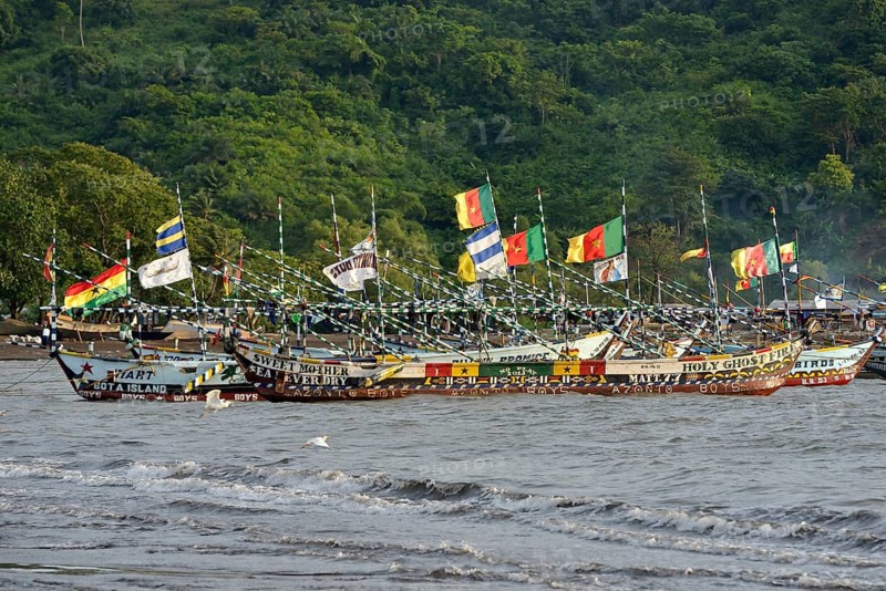 Fishing boats, Limbe, South-West Province, Cameroon, Africa