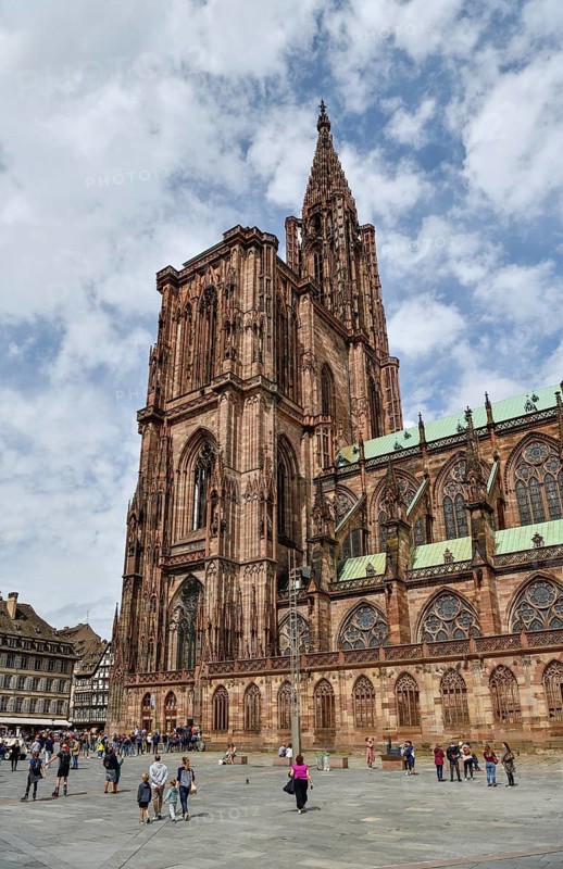 Cathédrale Notre Dame de Strasbourg, Strasbourg Cathedral, Unesco World Heritage Site, Strasbourg, Département Bas-Rhin, Alsace, France, Europe