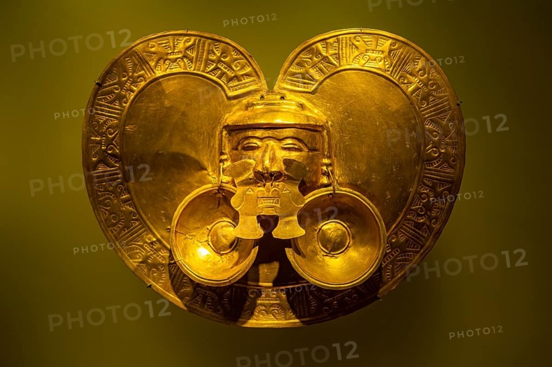 Artefacts in the gold museum, Bogota, Colombia, South America