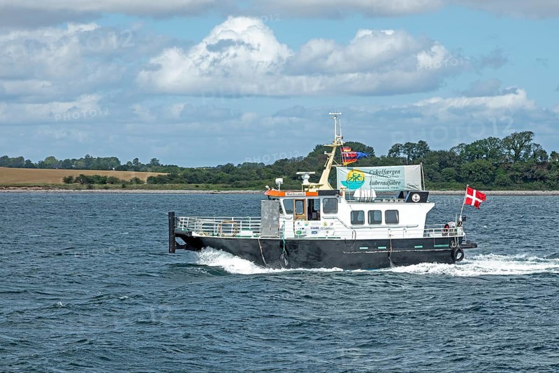 Bicycle ferry, coast near Broager, Syddanmark, Denmark, Europe