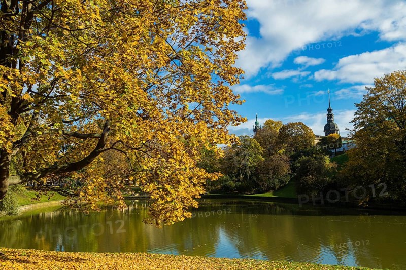 The world-famous Dresden Zwinger in autumn