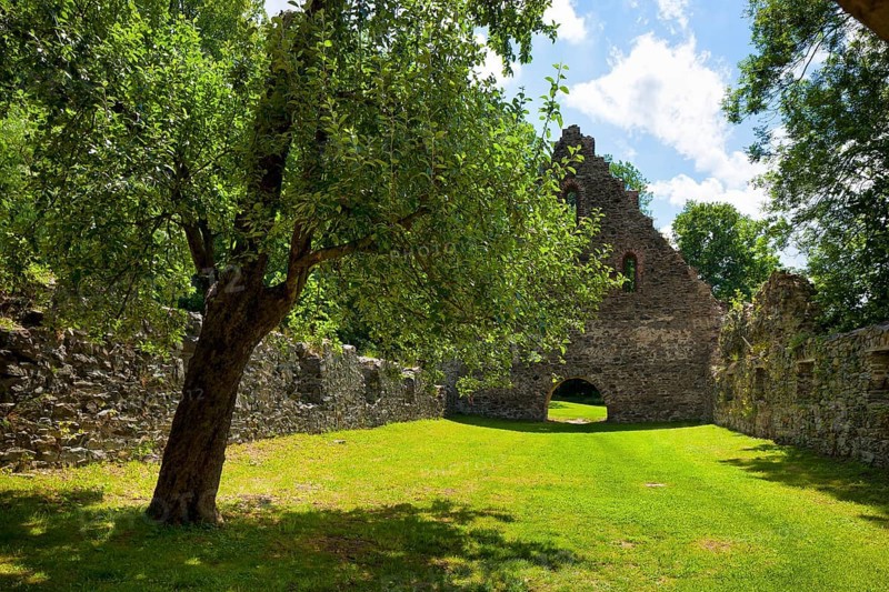 Altzella monastery. The bulk buildings on the other side of the mill race were used to store the farmers' grain on several floors, one above the other. Empty beer and wine barrels, carts, sledges, wheels and runners were stored in the barn-like basement. The gables and enclosing walls of both buildings, which stand at right angles to each other, have been preserved