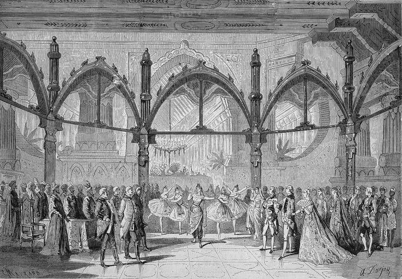Imperial Theatre of the Comic Opera, Opera-comique, The First Day of Happiness, Premiere, 1869, Paris, France, Historic, Digitally restored reproduction of an original 19th century master, exact original date unknown, Europe