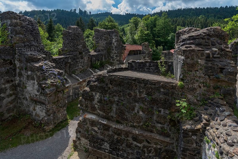 Castle ruin Alt-Trauchburg, 13th century the ruin is one of the best preserved in the Allgäu, Weitnau-Alttrauchburg, Bavaria, Germany, Europe