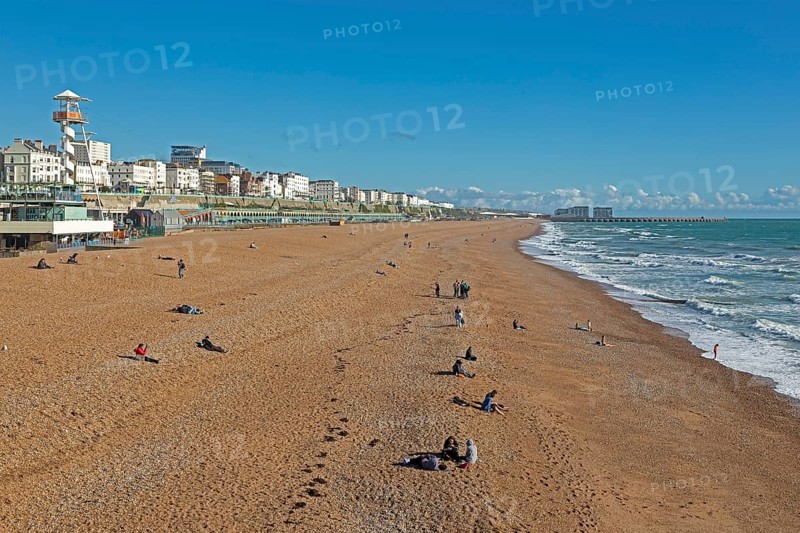 Seafront, Sea, Beach, Brighton, East Sussex, England, United Kingdom, Europe