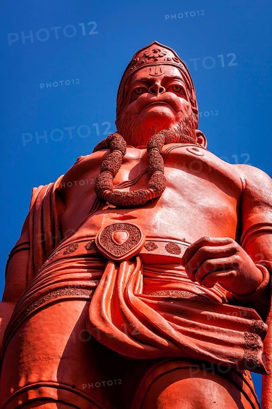 World's tallest statue of Lord Hanuman. Jakhoo Temple, Shimla, Himachal Pradesh, India, Asia