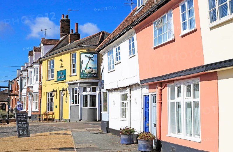 The Anchor pub on Quay Side, Woodbridge, Suffolk, England, UK