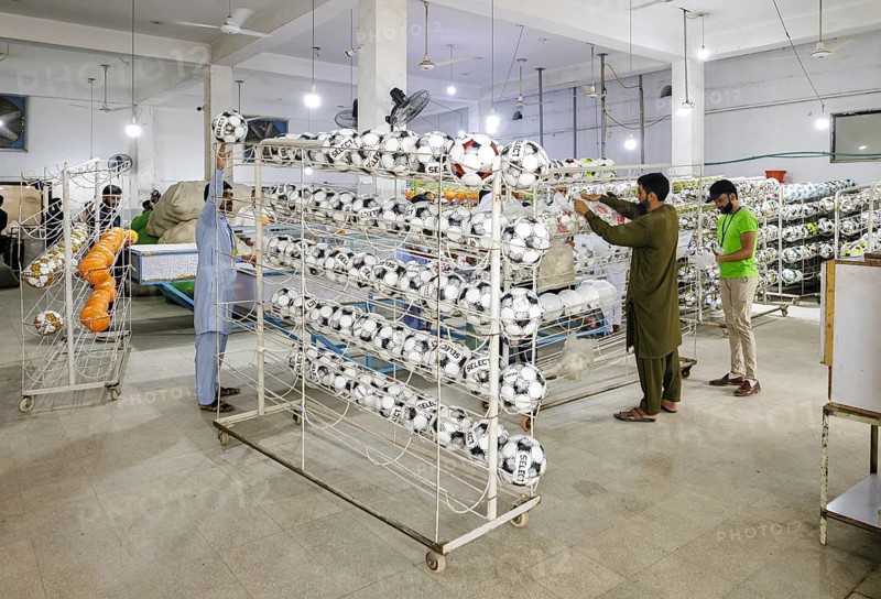 Anwar Khawaja Industries PVT. LTD produces footballs for the Bundesliga, among others. Sialkot, 23.08.2024. Photographed on behalf of the Federal Ministry for Economic Cooperation and Development