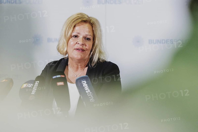 Nancy Faeser (SPD), Federal Minister of the Interior and Home Affairs, in a press statement on the occasion of the opening of the Federal Police's first 'Violence against Women' contact point at Ostbahnhof in Berlin, 15/08/2024