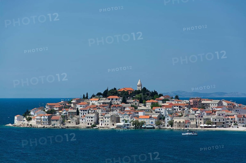 Primosten is a town in Croatia and is located in central Dalmatia between Split and Sibenik on the Adriatic coast, Croatia, Europe
