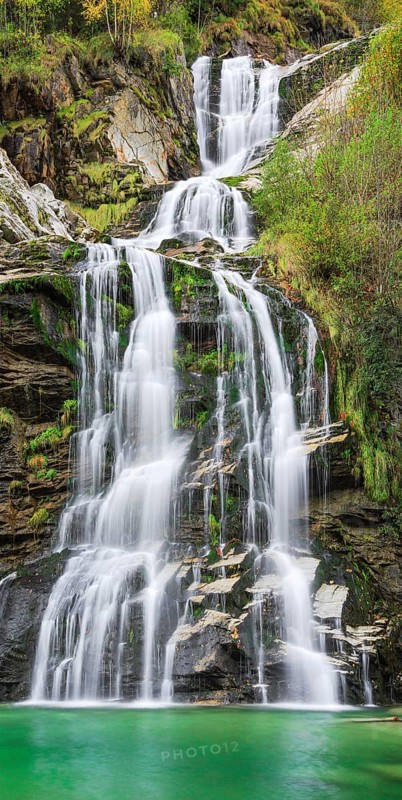 Waterfall, Ticino, Switzerland, Europe