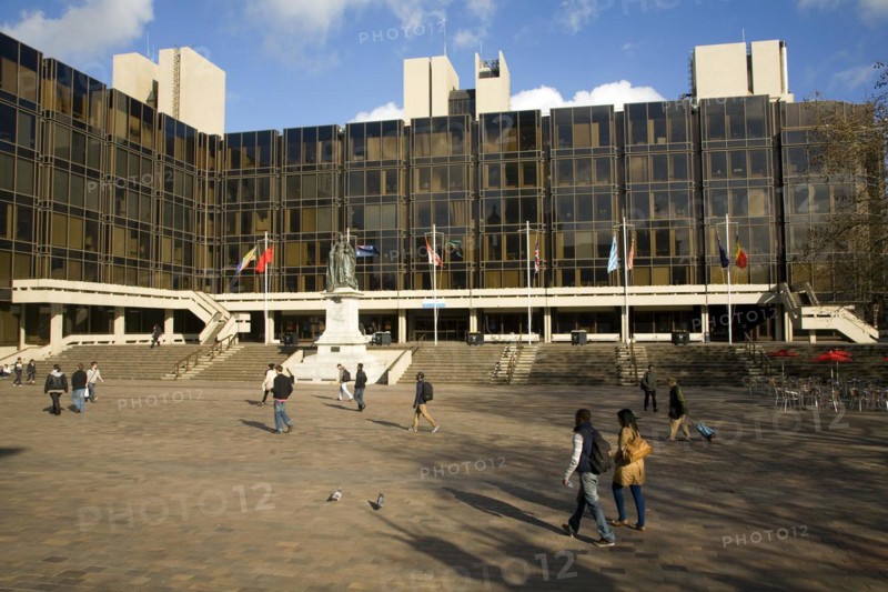 Civic council office buildings and city centre Guildhall square, Portsmouth, Hampshire, England, United Kingdom, Europe