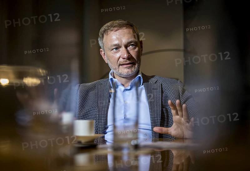 Christian Lindner (FDP), Federal Minister of Finance, recorded during an interview in his office at the Federal Ministry of Finance