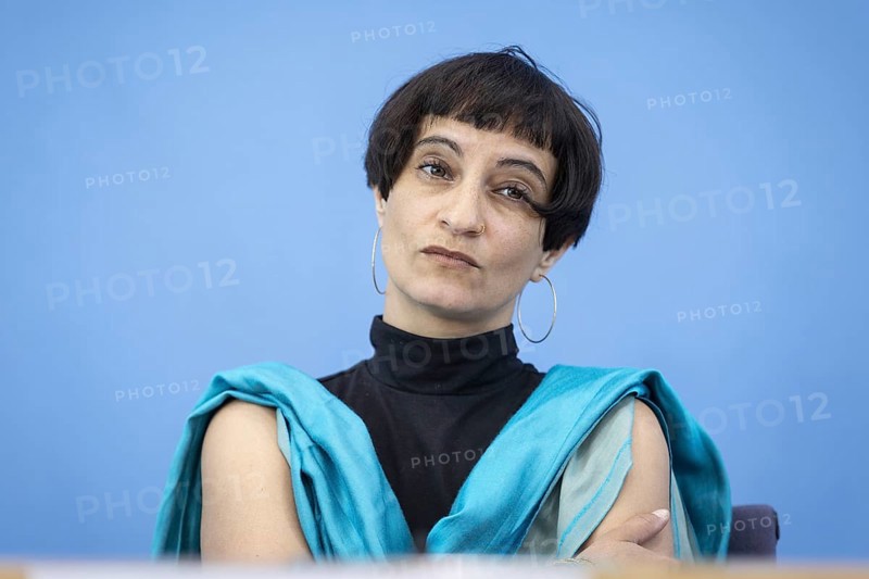 Tahera Ameer, Director of the Amadeu Antonio Foundation, recorded at a press conference at the Haus der Bundespressekonferenz on the topic: Antisemitic alliances after 7 October, civil society situation report on antisemitism in Berlin, 6 June 2024