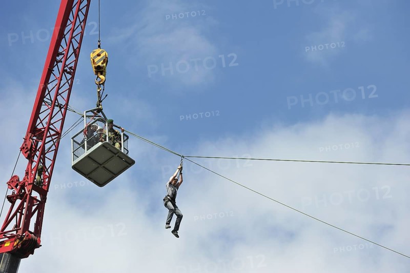 Child on death ride during open day of the Belgian army at Leopoldsburg, Belgium, Europe