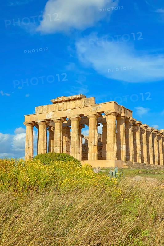 Temple of Hera or Temple E, Selinunte Archaeological Park, Selinunte, Trapani district, Sicily, Italy, Europe