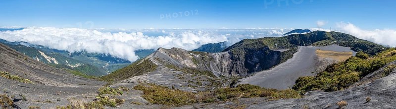 Crater of Irazú Volcano, Irazú Volcano National Park, Parque Nacional Volcan Irazu, Cartago Province, Costa Rica, Central America