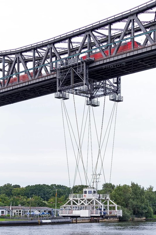 High bridge, railway, transporter bridge, Kiel Canal, Rendsburg, Schleswig-Holstein, Germany, Europe