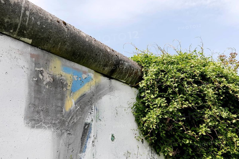Remains of the Berlin Wall at the St Hedwig and French Cathedral cemeteries in Berlin Mitte, 01.05.2019