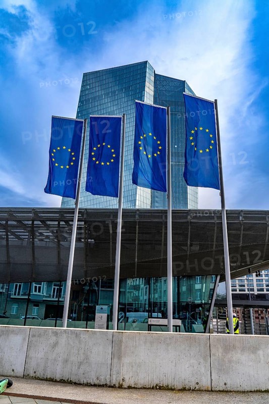 Building of the European Central Bank, ECB, in Frankfurt am Main, Skyline, Hesse, Germany, Europe
