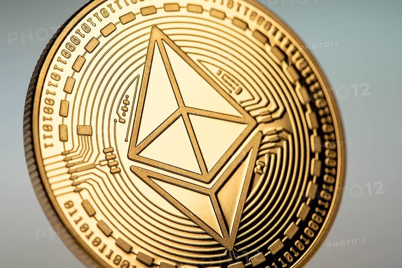 Ethereum, ETH, cryptocurrency, symbol coin, optical placeholder for the digital currency, blockchain, stock market prices