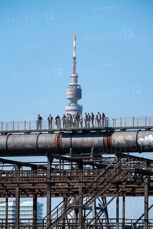 Former blast furnace plant Phönix-West in Dortmund-Hörde, Phönix Park, monument, skywalk, accessible