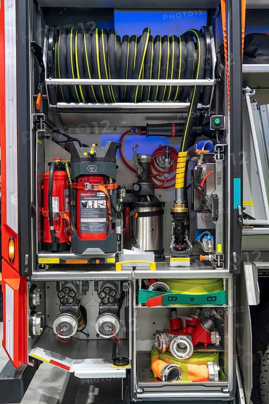 Fire-fighting vehicle, fire-fighting vehicle, equipment, Interschutz 2022 trade fair in Hanover, the world's largest trade fair for fire-fighting, rescue and disaster control technology, over 1300 exhibitors from 50 countries, disaster control
