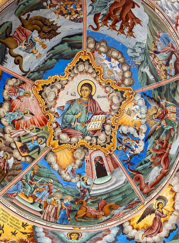 Rila Monastery frescoes, Bulgaria, Europe