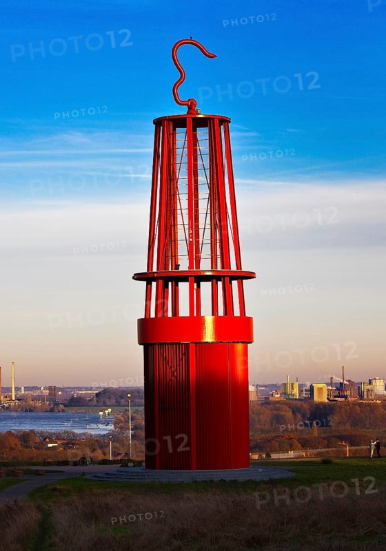 Artwork Geleucht, artist Otto Piene, Rheinpreussen slagheap, Moers, Ruhr area, North Rhine-Westphalia, Germany, Europe