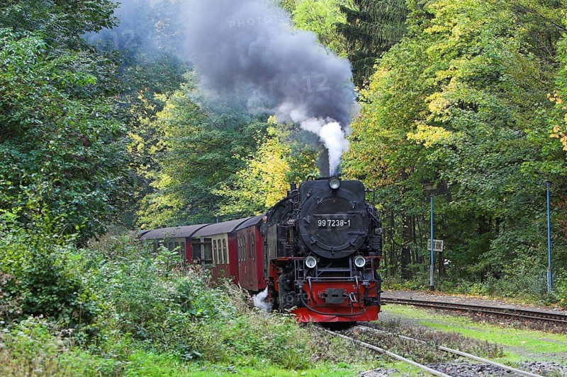 HSB, Harz narrow-gauge railway, locomotive, steam engine, smoke, HSB railway, Brockenbahn, Harz, transport, traffic, railway