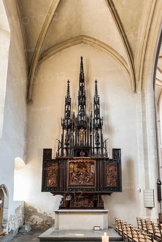 Maria Coronation Altar, St James' Church, St James' Town Church, Rothenburg ob der Tauber, Middle Franconia, Franconia, Bavaria, Germany, Europe