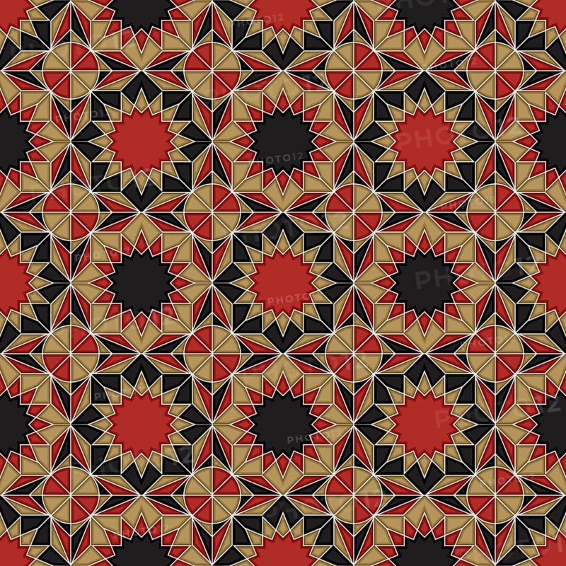 Islamic geometric seamless vector pattern