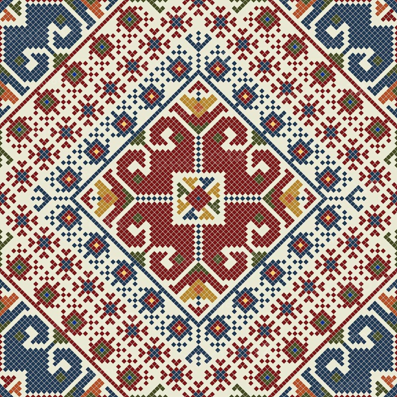 Traditional Bulgarian embroidery vector pattern