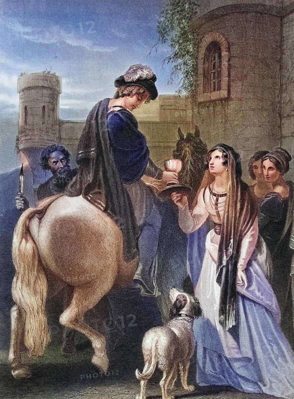 The Assassination of Edward the Martyr c. 963 to 978, son of King Edgar, by the treachery of his stepmother, Queen Elfrida, from The National and Domestic History of England by William Aubrey, London c. 1890, Historical, digitally restored reproduction from a 19th century original, Record date not stated