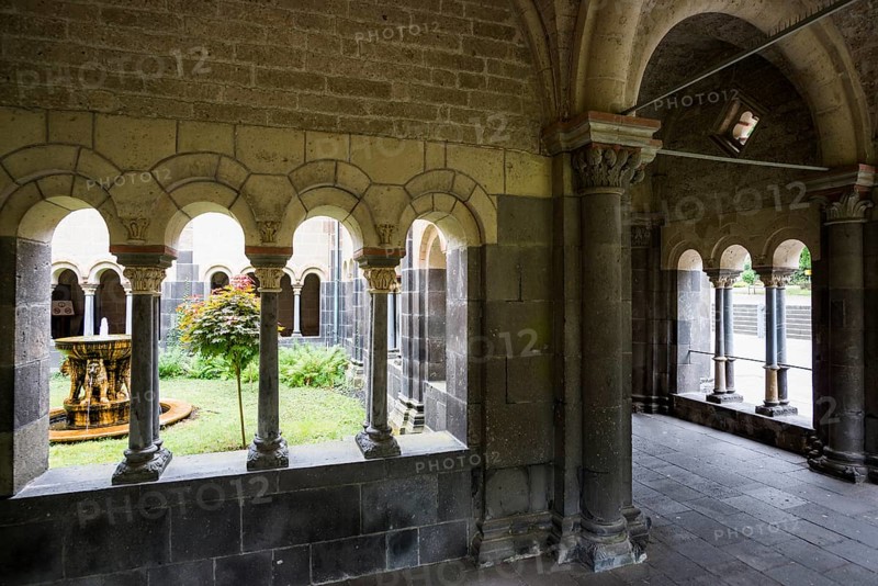 Romanesque monastery church, Benedictine Abbey Maria Laach, Eifel, Rhineland-Palatinate, Germany, Europe