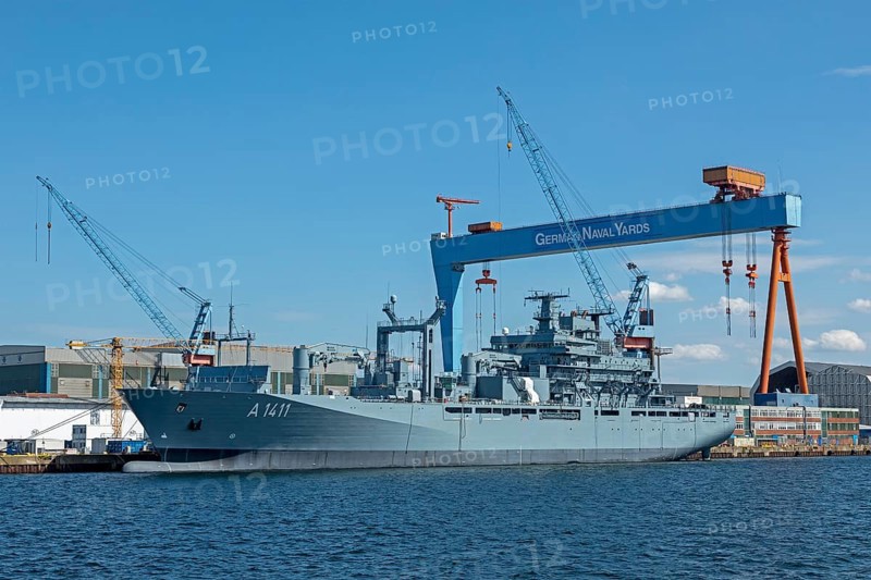 Task force supply ship class 702, A 1411, German Naval Yards, Kiel, Schleswig-Holstein, Germany, Europe