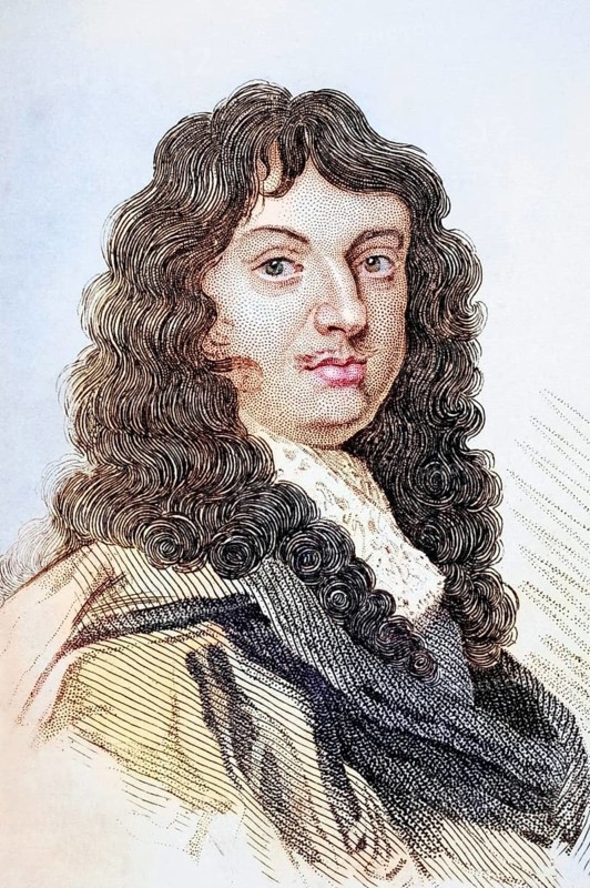 Sir William Temple 1 Baronet, 1628, 1699, British statesman and essayist, Illustration from Old England's Worthies, published around 1880, Historical, digitally restored reproduction from a 19th century original, Record date not stated