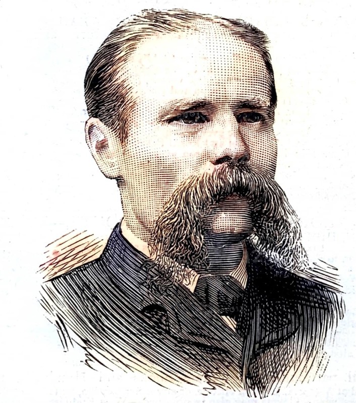 Benjamin Baker (1840-1907) English civil engineer, born in Keyford near Frome, Somerset, chief designer of the Forth Railway Bridge, Scotland, Historic, digitally restored reproduction from a 19th century original, Record date not stated