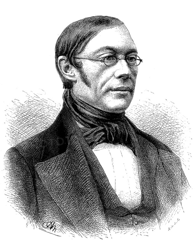 Johann Franz Ahn, 15 December 1796, 21 August 1865, was a teacher, Historical, digital reproduction of an original from the 19th century
