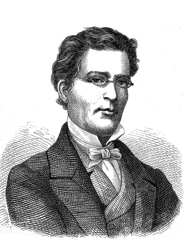 Joseph Hyrtl or Josef Hyrtl, 7 December 1810, 17 July 1894, an Austro-Hungarian anatomist, Historical, digital reproduction of an original from the 19th century