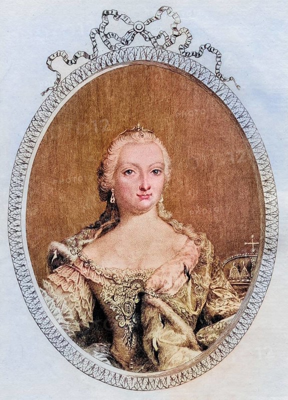 Maria Theresa of Austria (born 13 May 1717 in Vienna, died 29 November 1780 in Vienna) was a princess of the House of Habsburg. The Archduchess of Austria and Queen who reigned from 1740 until her death, Historical, digitally restored reproduction from a 19th century original, Record date not stated